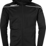 Uhlsport Stream 22 Trainingsjas Met Capuchon Kind Zwart-Wit Maat 140