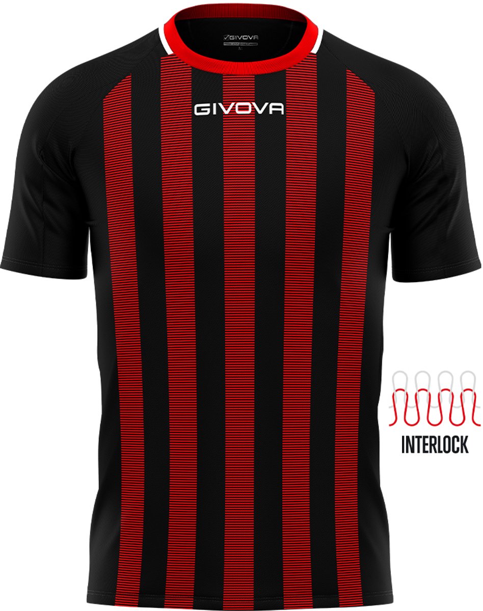 948x1200-29 Givova Rugby Zwart-wit Sport-T-shirt - XS - Afbeelding 1