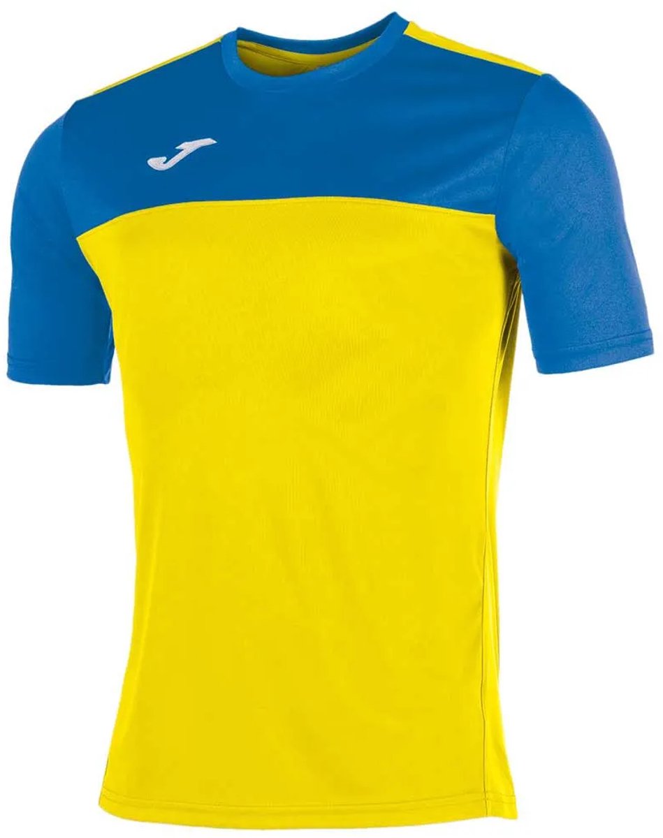949x1200-19 Joma Winner T-shirt Met Korte Mouwen Geel,Blauw M Man - Afbeelding 1