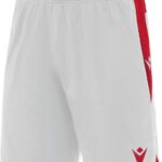Macron Tempel Short Heren - Wit / Rood | Maat: XXL