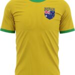 Vlag Badge T-shirt voor Sportfans - Geel/Groen
