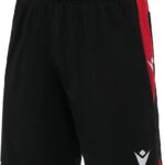 Macron Tempel Short Kinderen - Zwart / Rood | Maat: 7-8 Y