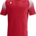 Macron Alioth Shirt Korte Mouw Heren - Rood / Wit | Maat: XL