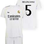 Real Madrid Voetbaltenue Bellingham Thuis - 2025-2026 - Voetbaltenue Kinderen - Shirt en Broekje - Jongens en Meisjes --152