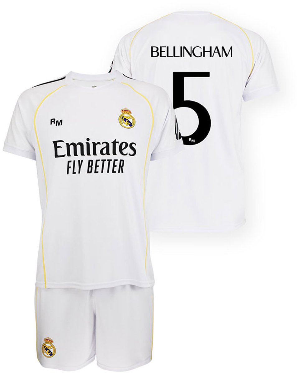 954x1200-52 Real Madrid Voetbaltenue Bellingham Thuis - 2025-2026 - Voetbaltenue Kinderen - Shirt en Broekje - Jongens en Meisjes --152 - Afbeelding 1