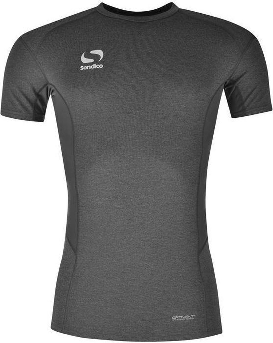 956x1200-20 Sondico ondershirt korte mouw - Heren - Grey Marl - M - Afbeelding 1