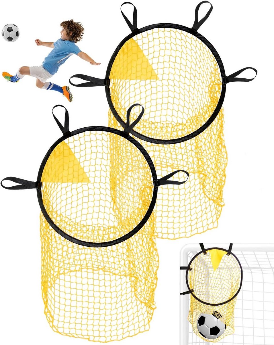 956x1200-42 Voetbaldoelen met Netten 2 Stuks voor Tuin en Training - Eenvoudige Montage - Afbeelding 1