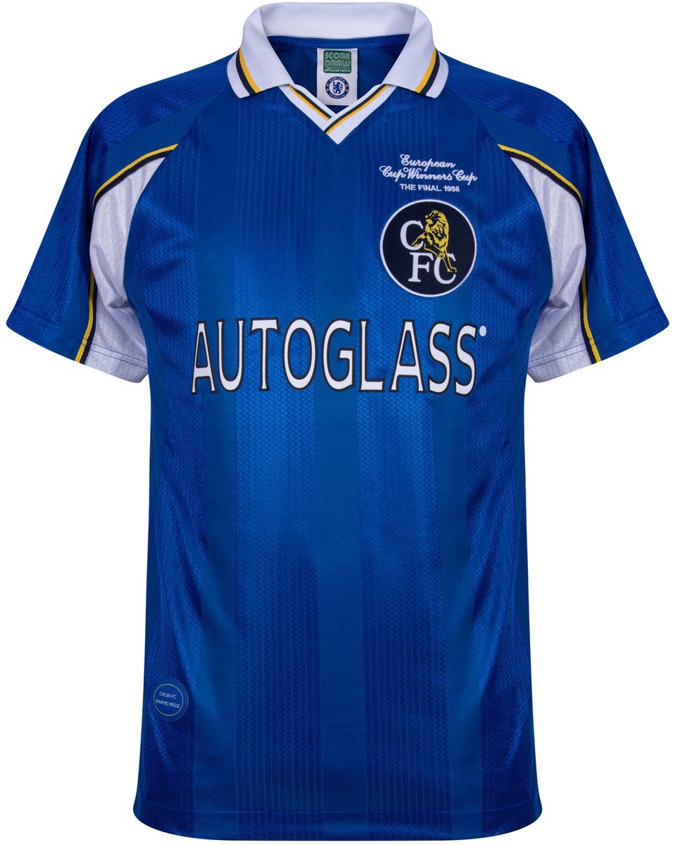 956x1200-48 Chelsea Retro Voetbalshirt 1997-1999 - Afbeelding 1