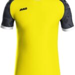 Jako Iconic Shirt Korte Mouw Heren - Zachtgeel / Zwart | Maat: M