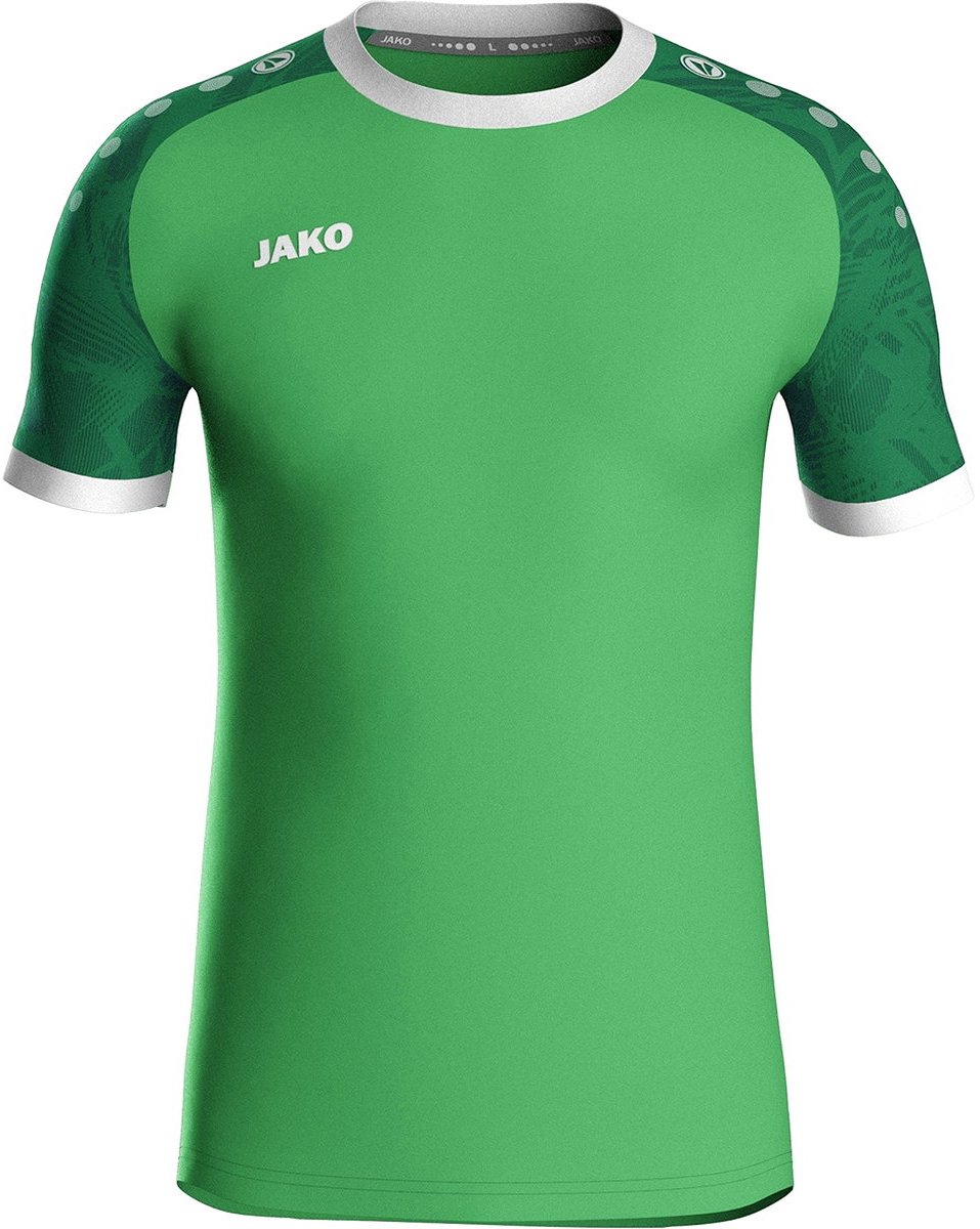 957x1200-42 Jako Iconic Shirt Korte Mouw Heren - Zachtgroen / Sportgroen | Maat: XXL - Afbeelding 1