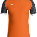 Jako Iconic Shirt Korte Mouw Heren - Fluo Oranje / Zwart | Maat: XXL