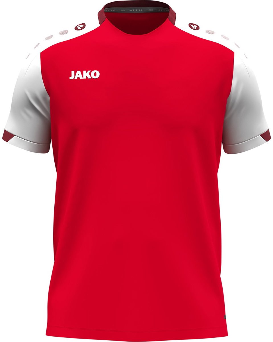 959x1200-46 Jako Dynamic T-Shirt Kinderen - Rood / Wit / Donkerrood | Maat: 152 - Afbeelding 1