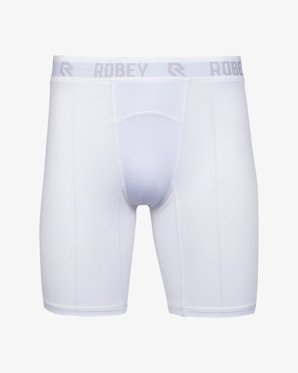 960x1200-102 Robey Baselayer Short Tight Slidingbroek Kinderen - Wit | Maat: 164 - Afbeelding 1