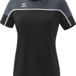 Erima Change T-Shirt Dames - Zwart / Slate Grey / Wit | Maat: 40