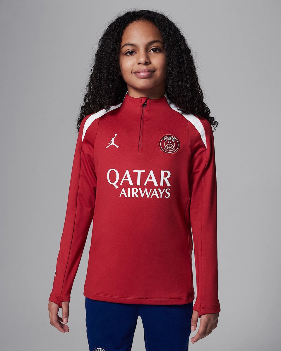 960x1200-90 NIKE - psg ynk df strk drill top k4th - Replica voetbal trainingshirt lange mouw jongens - Rood - Afbeelding 1
