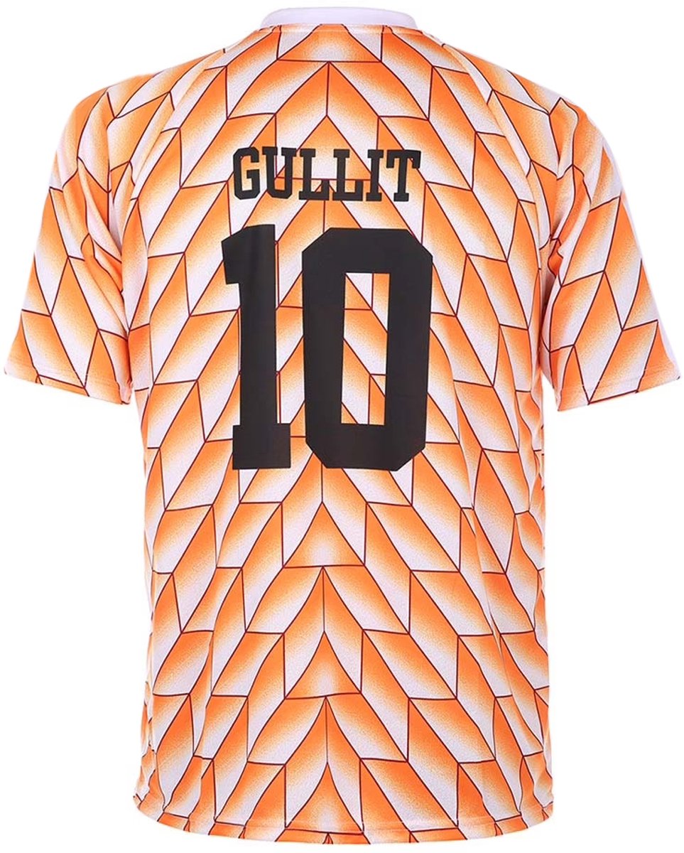 963x1200-17 EK 88 Voetbalshirt Gullit 1988 - Oranje shirt - Nederlands Elftal Shirt - Nederlands Elftal - Voetbalshirts Kinderen - Jongens en Meisjes - Sportshirts - Volwassenen - Heren en Dames - Maat 140 - Afbeelding 1