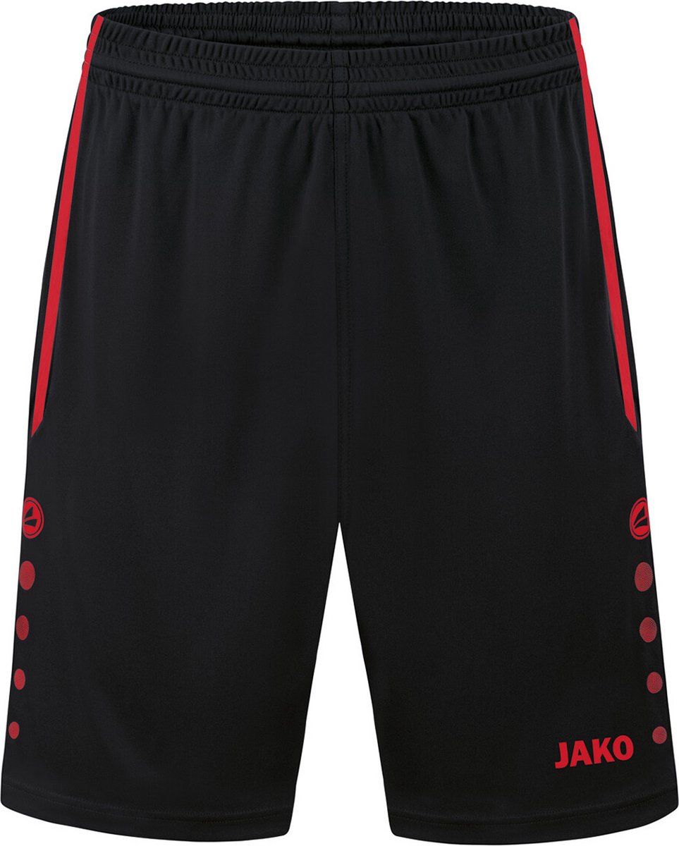 963x1200-40 Jako Allround Short Heren - Zwart / Sportrood | Maat: L - Afbeelding 1