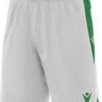 Macron Tempel Short Kinderen - Wit / Groen | Maat: 9-10 Y