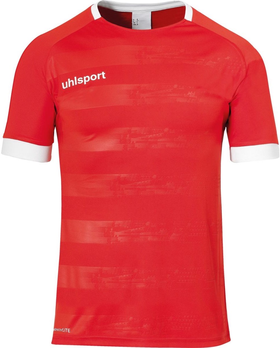 966x1200-12 Uhlsport Division 2.0 Shirt Korte Mouw Heren - Rood / Wit | Maat: XL - Afbeelding 1