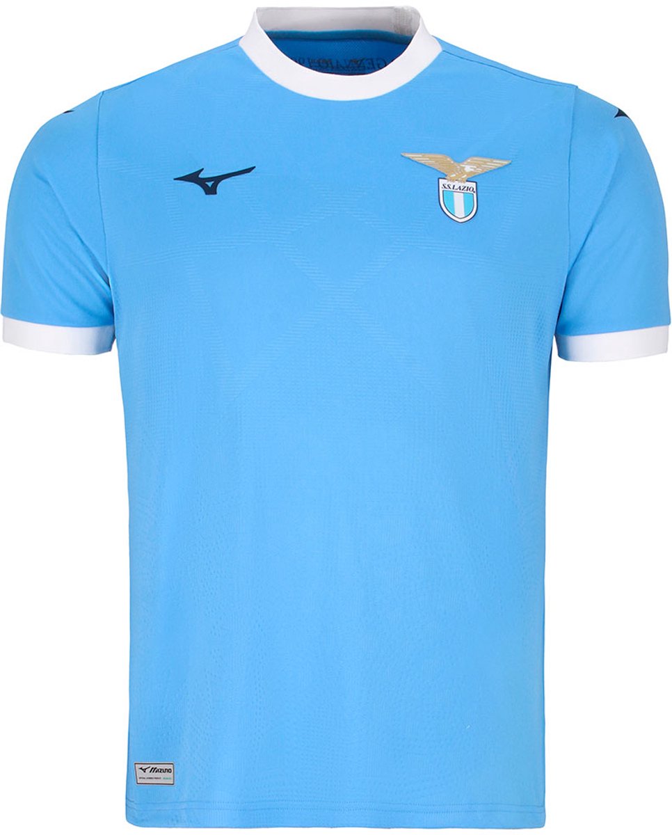 966x1200-15 Mizuno Lazio 25/26 Thuis T-shirt Met Korte Mouwen Blauw S Man - Afbeelding 1