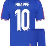 Mbappe Frankrijk Voetbaltenue Thuis - Voetbal Tenue Kinderen - Shirt en Broekje - Jongens en Meisjes - Volwassenen - Heren en Dames - Maat S