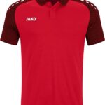 JAKO Polo Performance Rood-Zwart Maat L