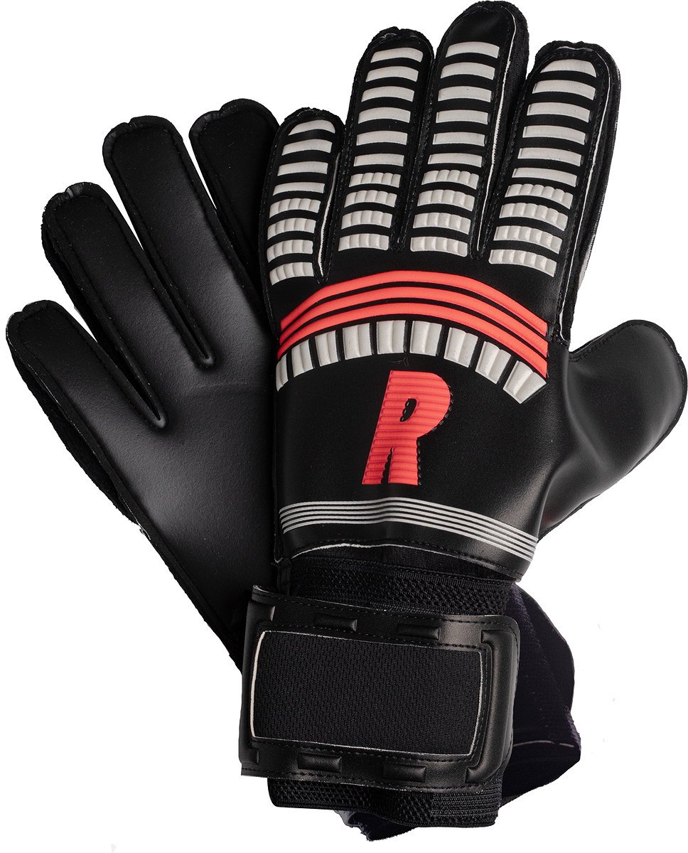 968x1200-45 Real Spyder 3.0 Keepershandschoenen Kinderen - Zwart / Wit / Fluorood | Maat: 4 - Afbeelding 1