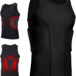 Heren Sportshirt met Schokbestendige Siliconen Padding voor Voetbal, Basketbal en Rugby - Beschermende Kleding en Accessoires voor Actieve Sporters