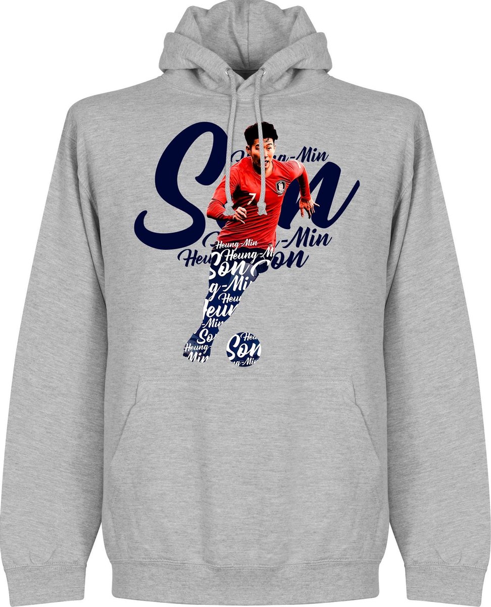 972x1200-53 Son Zuid Korea Script Hoodie - Grijs - Kinderen - 116 - Afbeelding 1