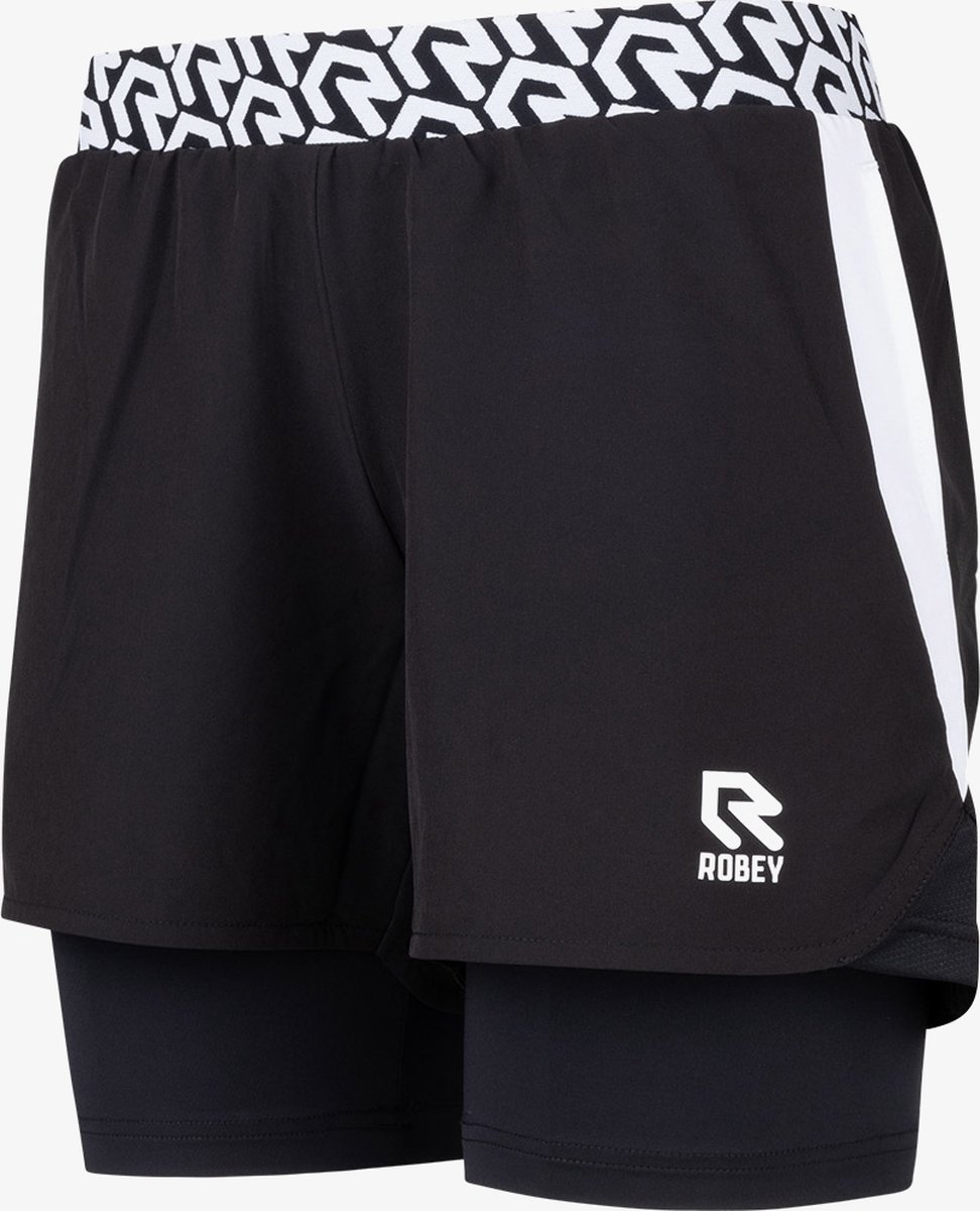 972x1200-65 Robey Gym Short Dames - Zwart | Maat: 2XL - Afbeelding 1