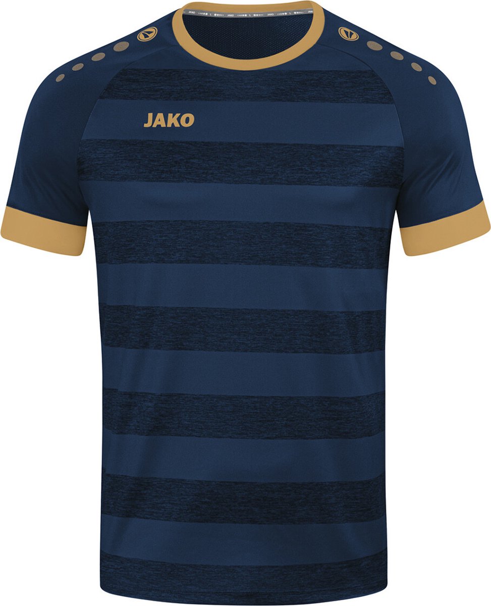 973x1200 Jako Celtic Melange Shirt Korte Mouw Heren - Navy / Goud | Maat: S - Afbeelding 1