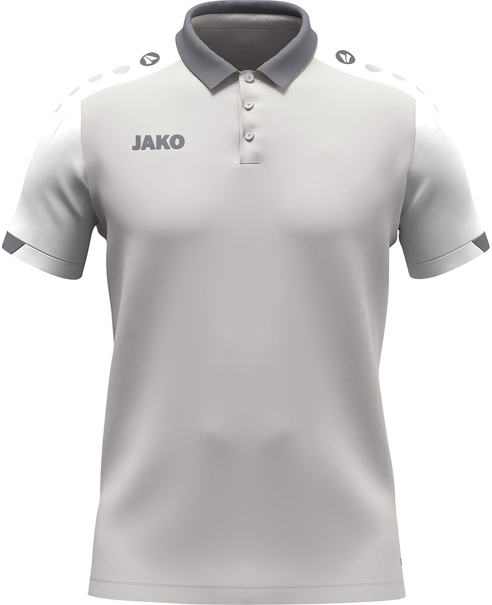 975x1200-1 Jako Dynamic Polo Heren - Lichtgrijs / Wit / Grijs | Maat: L - Afbeelding 1