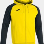 Joma Academy IV Jas Met Kap Kinderen - Geel / Zwart | Maat: 140