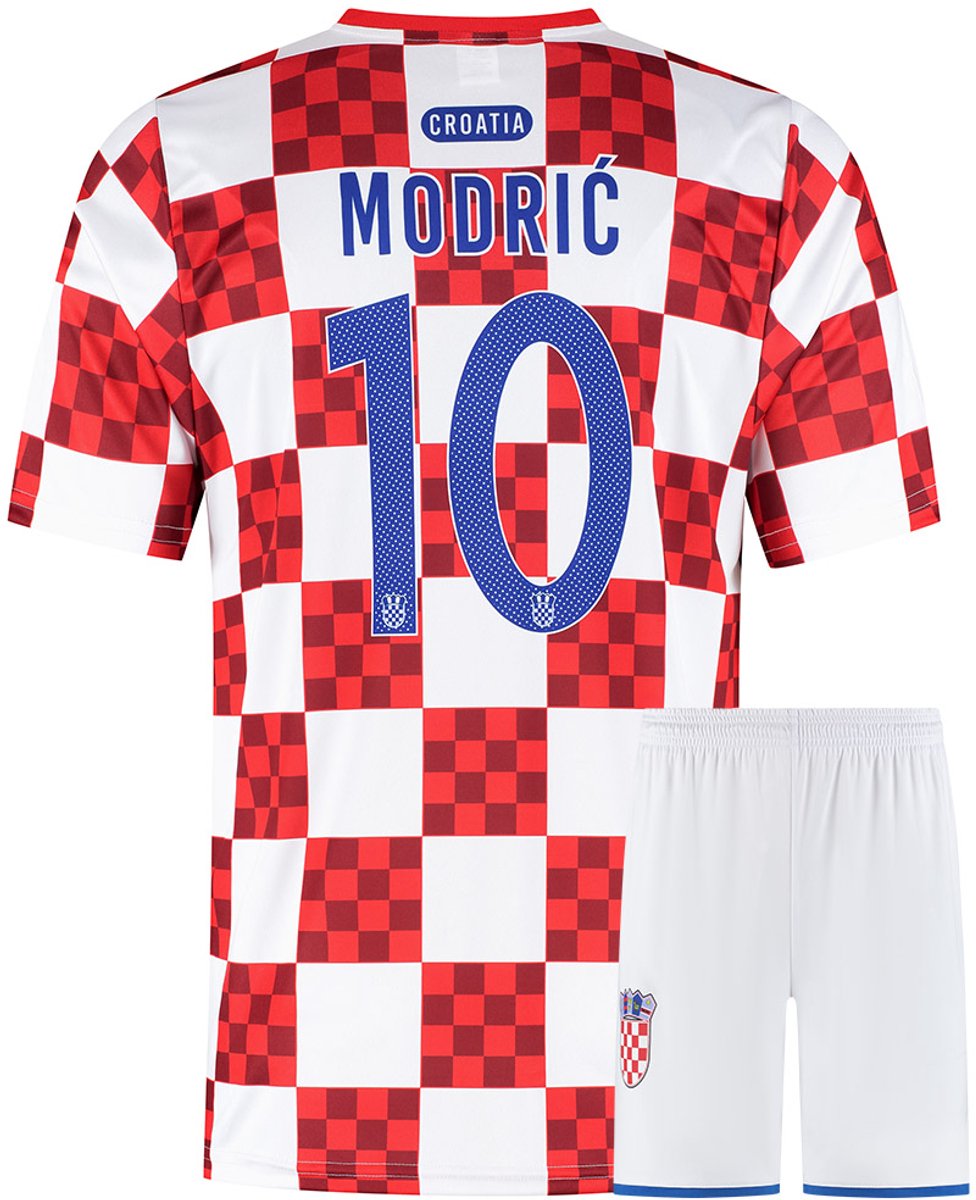 976x1200-10 Modrić Kroatië Voetbaltenue Thuis - Voetbal Tenue Kinderen - Shirt en Broekje - Jongens en Meisjes - Volwassenen - Heren en Dames - Maat L - Afbeelding 1