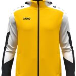 Jako Dynamic Jas Met Kap Heren - Geel / Wit / Zwart | Maat: M