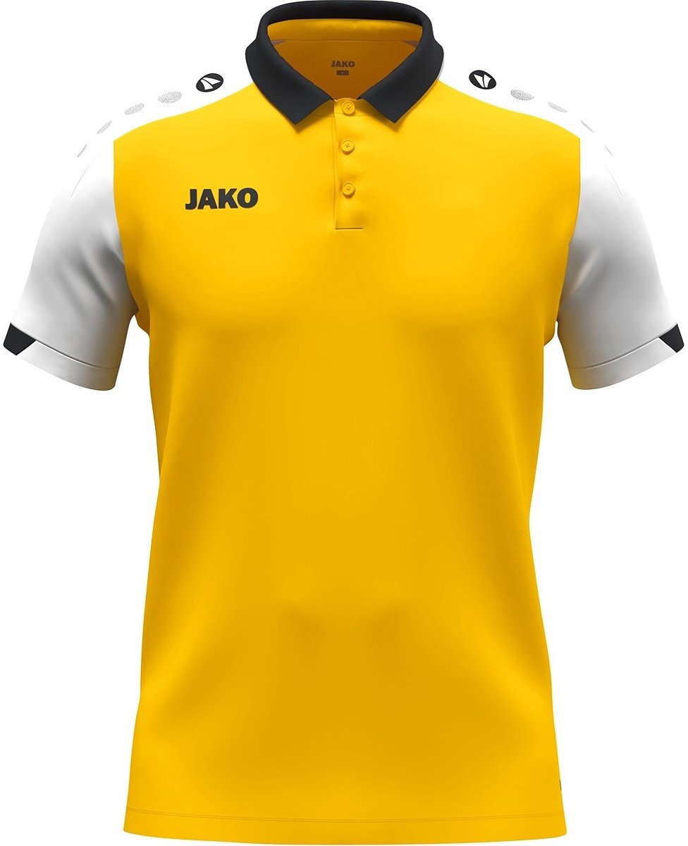976x1200-155 Jako Dynamic Polo Heren - Geel / Wit / Zwart | Maat: L - Afbeelding 1