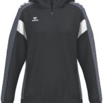 Erima Celebrate 125 Trainingsjack Met Capuchon Dames - Zwart / Slate Grey | Maat: 40