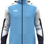 Jako Dynamic Jas Met Kap Kinderen - Hemelsblauw / Wit / Marine | Maat: 128