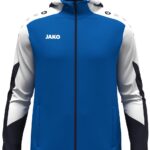Jako Dynamic Jas Met Kap Kinderen - Royal / Wit / Marine | Maat: 128