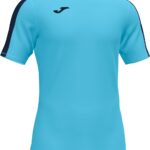 Joma Academy III Shirt Korte Mouw Dames - Fluor Turquoise / Marine | Maat: S