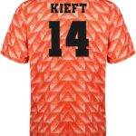 EK 88 Voetbalshirt Kieft - Nederlands Elftal - Oranje shirt - Nederlands Elftal Shirt - Voetbalshirts Kinderen - Jongens en Meisjes - Sportshirts - Volwassenen - Heren en Dames - Maat M