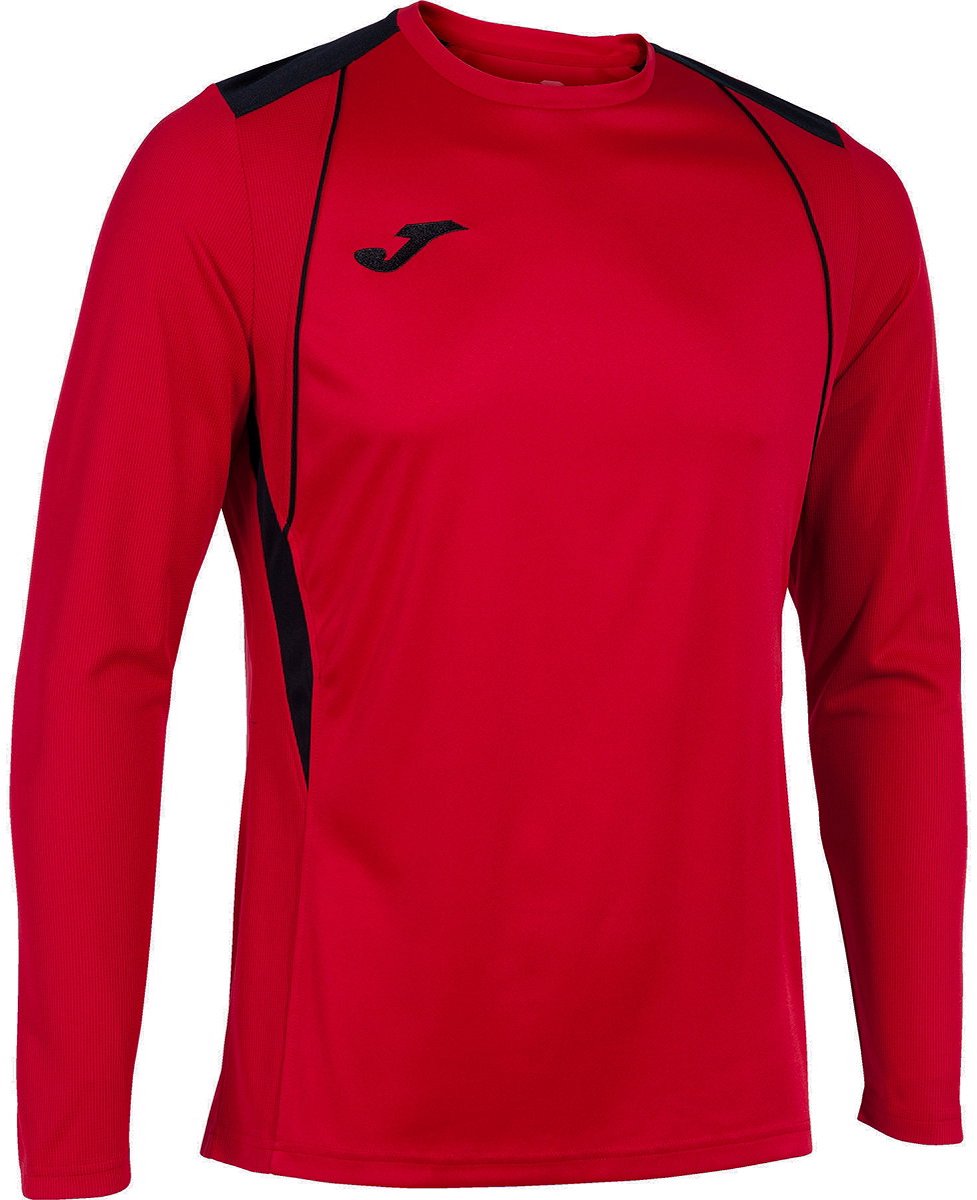 977x1200-106 Joma Championship VII Voetbalshirt Lange Mouw Kinderen - Rood / Zwart | Maat: 128 - Afbeelding 1