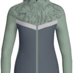 Jako Iconic Jas Met Kap Dames - Zachtgrijs / Mintgroen / Antra Light | Maat: 38