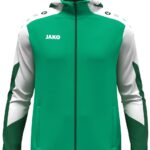 Jako Dynamic Jas Met Kap Dames - Groen / Wit / Donkergroen | Maat: L