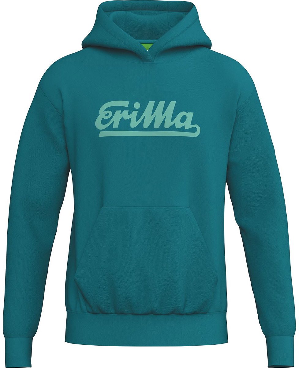 977x1200-175 Erima Retro Hoodie Heren - Tahitian Blue | Maat: L - Afbeelding 1
