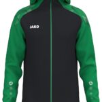 Jako Sonic Jas Met Kap Kinderen - Zwart / Groen | Maat: 128