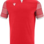Macron Tureis Shirt Korte Mouw Heren - Rood / Wit | Maat: M
