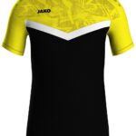 Jako Iconic T-Shirt Heren - Zwart / Zachtgeel | Maat: 4XL