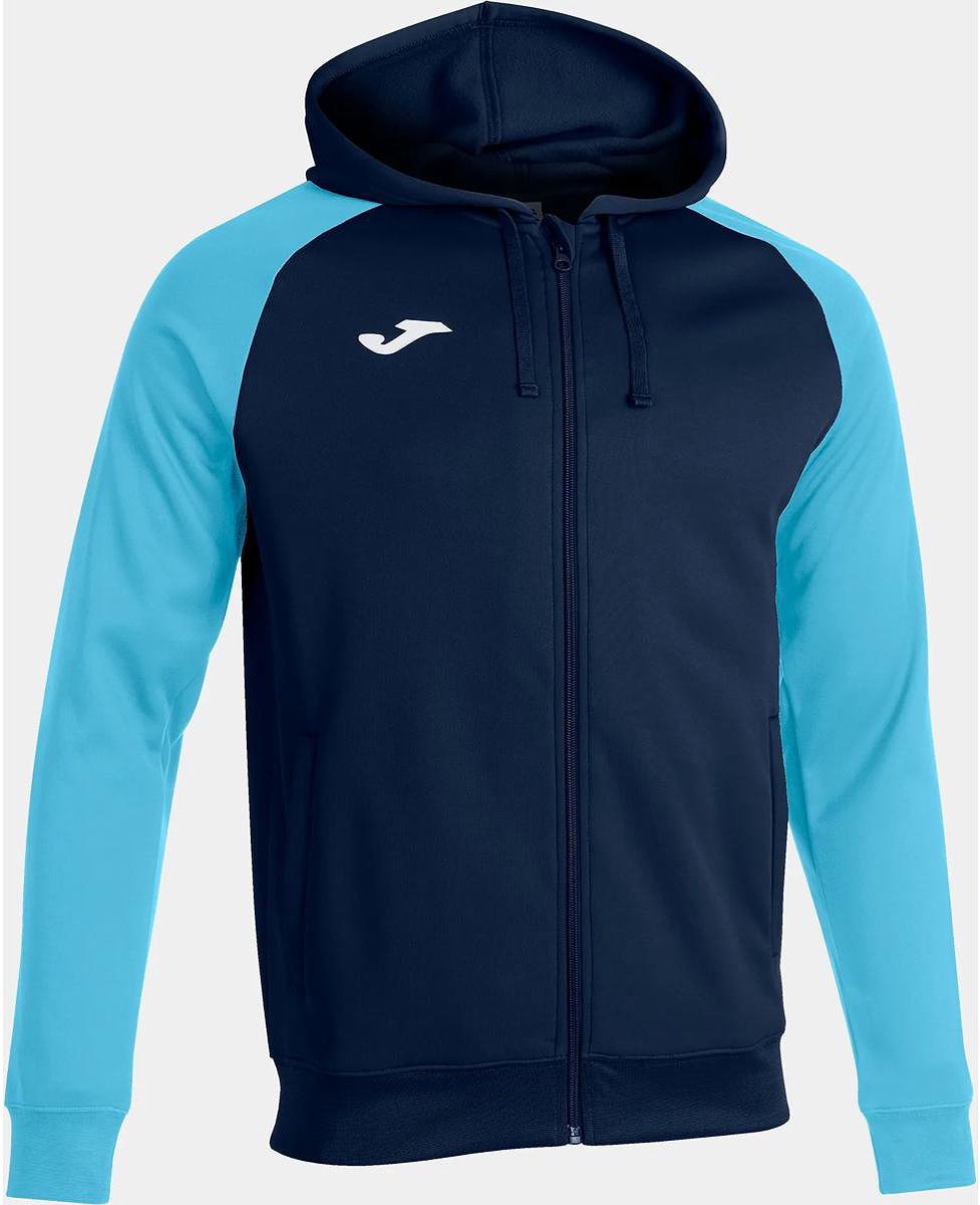 977x1200-335 Joma Academy IV Jas Met Kap Heren - Marine / Fluor Turquoise | Maat: M - Afbeelding 1