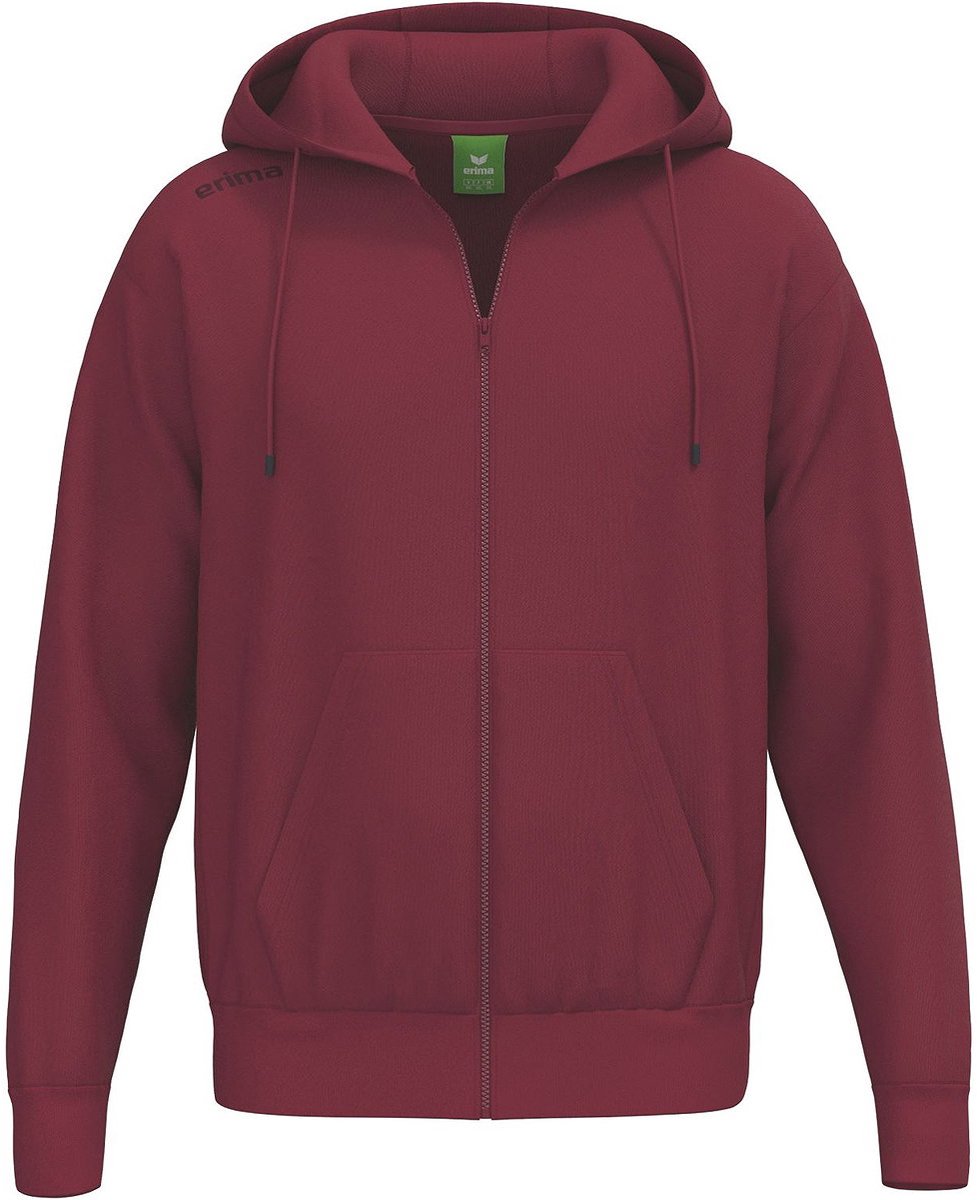 977x1200-360 Erima Ts Sweatjack Met Capuchon Heren - New Bordeaux | Maat: 3XL - Afbeelding 1